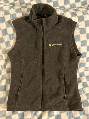 Embroidered Charcoal Vest